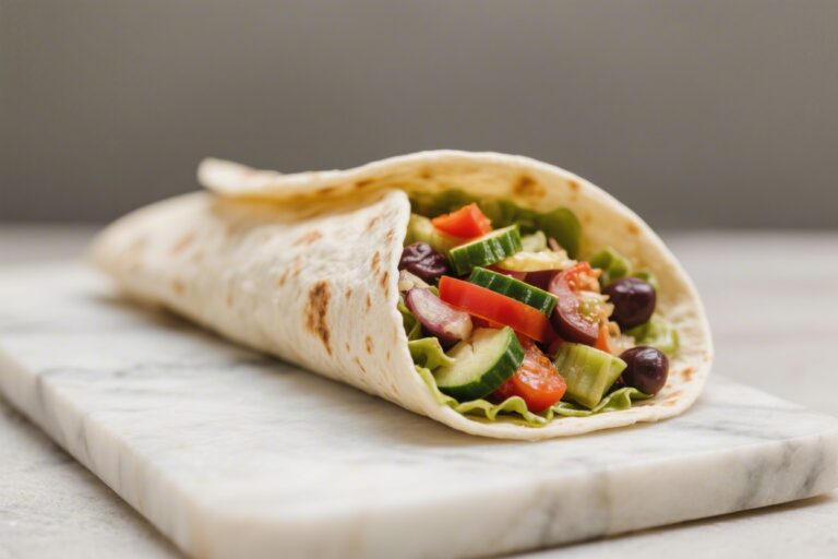 Quick Vegan Mediterranean Wrap – A Fresh, Flavor-Packed Lunch