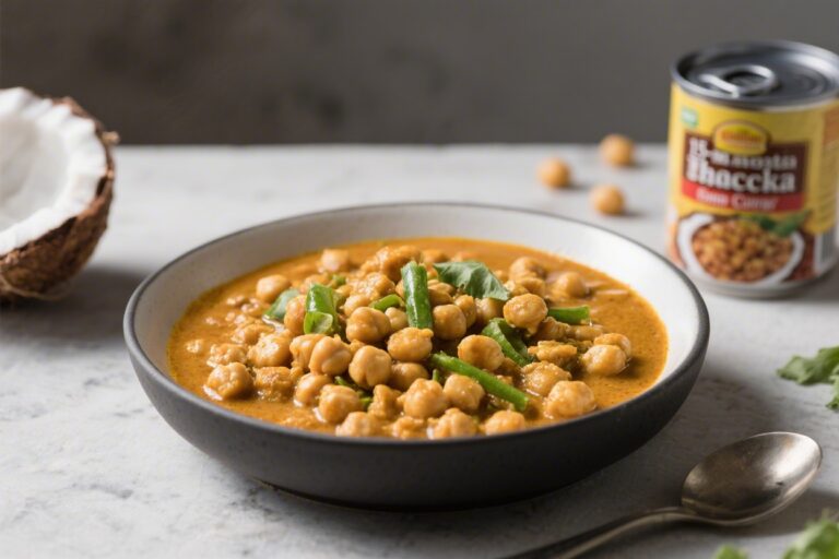 15-Min Coconut Chickpea Curry (Canned Goods) – Fast, Flavorful, Pantry-Friendly