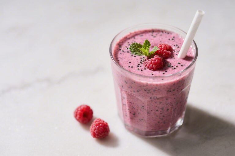 Raspberry Chia Smoothie – Bright, Creamy, and Naturally Sweet